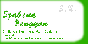 szabina mengyan business card